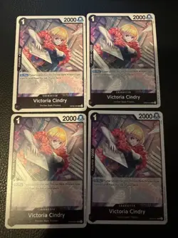 Victoria Cindry OP06-091 PRB01 One Piece TCG Non-Foil x4 Playset - Image 1
