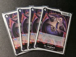 PLAYSET (x4) Dr. Hogback OP06-090 (Rare) One Piece - Wings of the Captain - Image 1