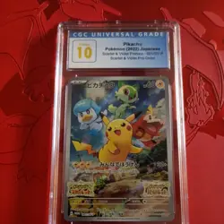 Pikachu 001/SV-P Japanese Scarlet & Violet PROMO CGC Pristine 10 Pokemon Card - Image 1