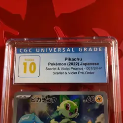 Pikachu 001/SV-P Japanese Scarlet & Violet PROMO CGC Pristine 10 Pokemon Card - Image 2