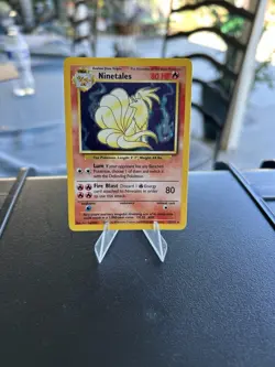 Pokemon TCG Ninetales Base Set Holo Unlimited Rare Card 12/102 LP Condition - Image 1