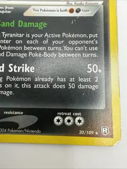 Dark Tyranitar 20/109 EX Team Rocket Returns Holo Rare Pokemon Card - Image 5