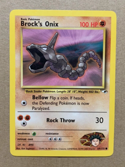 Brock's Onix 69/132 Gym Heroes - Common Pokemon Card - NM/Mint - Image 1