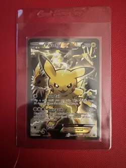 Pokemon TCG Pikachu EX Hyper Rare Card XY124 Black Star Promo Near Mint - Image 1