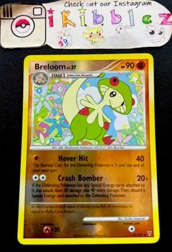 Breloom 52/147 NM Reverse Holo Rare Vintage Pokemon Card. Free Tracked Shipping! - Image 1