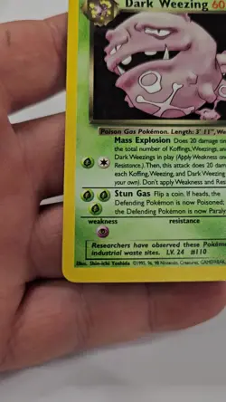 Dark Weezing Holo 14/82 Team Rocket 2000 WOTC Vintage Pokemon Card LP - Image 2