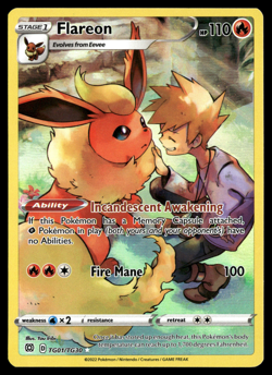 Flareon TG01/TG30 - SWSH Brilliant Stars - Trainer Gallery - Pokemon TCG Card NM - Image 1
