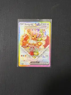 Pokemon TCG Prismatic Evolutions Eevee EX 174 Black Star Promo Card NM - Image 1