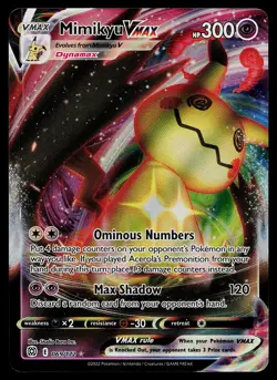 Pokemon Card - Mimikyu VMAX Brilliant Stars 069/172 Ultra Rare - Image 1