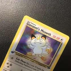 Giovanni's Meowth 74/132 Gym Challenge 1st Edition Pokemon Card Mint Condition - Image 5