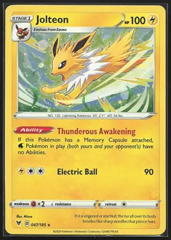 Jolteon (Cosmos Holo) #047/185 Promo Miscellaneous Cards & Products NM - Image 1