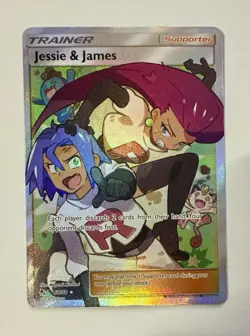 2019 Jesse And James Pokemon TCG Full Art Trainer Card 68/68 Hidden Fates S&M - Image 4