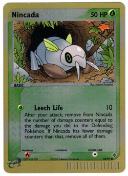 Nincada 68/97 EX Dragon Reverse Holo Rare Pokemon Card - Image 1