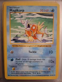 Pokemon TCG Magikarp Card 35/102 Shadowless WOTC Base Set 1999 - Image 1