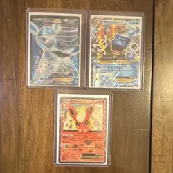Pokemon Glaceon EX M Blastoise EX Flareon Holo Card Lot Nintendo TCG 3 English - Image 1