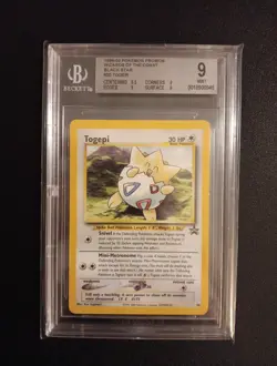 💎 Beckett MINT 9 TOGEPI #30 Black Star Promo Vintage Pokemon Card ✨🔥 - Image 1