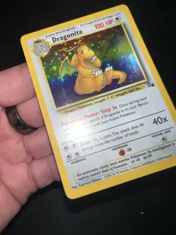 Pokemon TCG Dragonite Fossil Set Holo Rare Card 4/62 1999 - Image 3