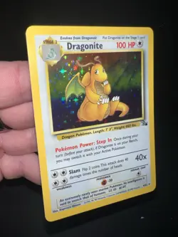 Pokemon TCG Dragonite Fossil Set Holo Rare Card 4/62 1999 - Image 4