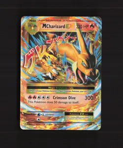 Mega M Charizard EX 13/108 Evolutions Ultra Rare Holo Pokemon Card LP - Image 1