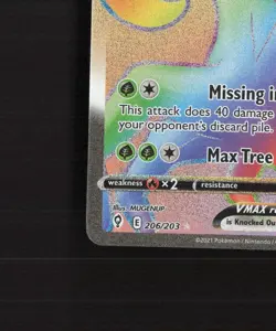 Trevenant VMAX 206/203 Evolving Skies Full Art Secret Rare Holo Pokemon Card NM - Image 5