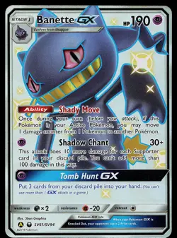 Pokemon Card - Banette GX Hidden Fates Shiny Vault SV61/SV94 Shiny Holo Rare - Image 1