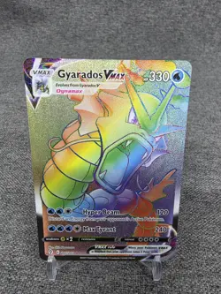 Pokemon Gyarados VMAX TCG Evolving Skies Rainbow Secret Rare Card 207/203 - Image 1