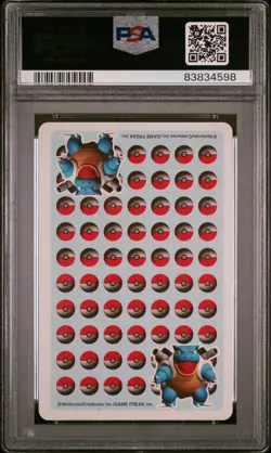 1998 Pokemon Stadium Blue Playing Card Oddish Jack of Hearts PSA 9 Mint - Image 2