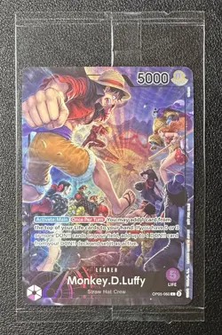 Monkey D Luffy PSA Magazine One Piece Promo Card OP05-060 English NM (Sealed) - Image 1