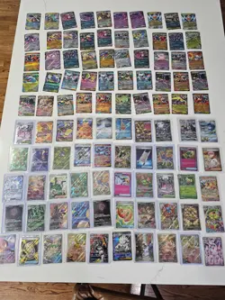 Pokemon Lot Of 100 Cards-Full Arts, Ex’s, Sir’s, Pokeballs, Holos, & More - Image 1