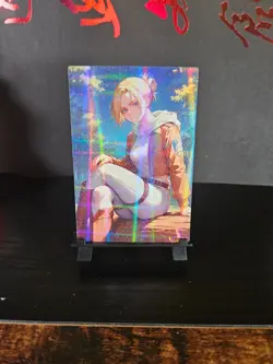 Annie Leonhart Attack on Titan AOT Art Card Holo Glitter Anime Waifu CCG - Image 1