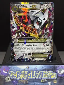 Pokemon Card M Aggron EX 94/160 Primal Clash XY Mega Ultra Rare Holo Played 2 - Image 1