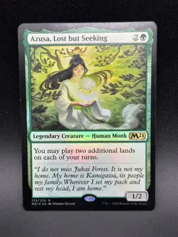 MTG Azusa, Lost but Seeking R Core Set 2021 #173 FOIL - Image 1