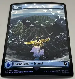 MTG FF Commander Basic Land Island COMMON CHOCOBO TRACK FOIL #0479 - Image 1