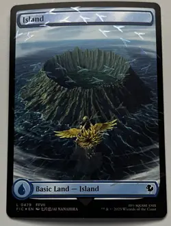MTG FF Commander Basic Land Island COMMON CHOCOBO TRACK FOIL #0479 - Image 2