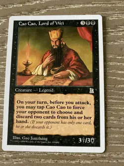 Cao Cao, Lord of Wei Portal Three Kingdoms MTG NM Magic: The Gathering Free Ship - Image 1