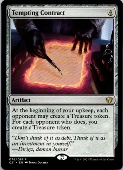 MTG Magic The Gathering Tempting Contract Commander 2021 Played See Scan - Image 1
