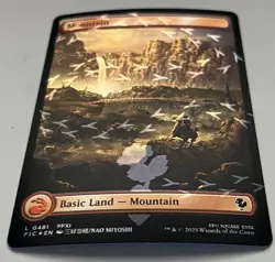MTG FF Commander Basic Land Mountain COMMON CHOCOBO TRACK FOIL #0481 - Image 1