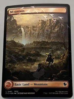 MTG FF Commander Basic Land Mountain COMMON CHOCOBO TRACK FOIL #0481 - Image 2