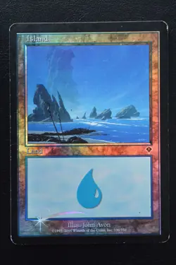 Magic The Gathering MTG ISLAND FOIL Invasion MP Moderately Played - Image 1