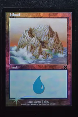 Magic The Gathering MTG ISLAND (337) FOIL Mercadian Masques LP Lightly Played - Image 1