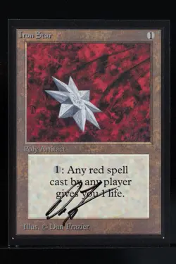 MTG Magic AP Artist Proof Beta 1st Edition Iron Star Painted Dan Frazier ABU - Image 2