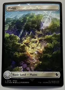 MTG FF Commander Basic Land Plains COMMON CHOCOBO TRAIL FOIL #0478 - Image 2