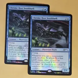 Magic MTG - Chrome Host Seedshark Foil Promo PRM P #4x2 - Image 1