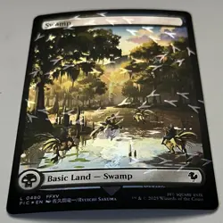 MTG FF Commander Basic Land Swamp COMMON CHOCOBO TRACK FOIL #0480 - Image 1