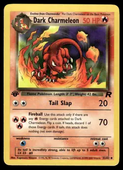 Pokemon TCG Team Rocket 1st Edition #32/82 Dark Charmeleon LP+ - Image 1
