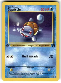 Pokemon TCG Team Rocket (1st Edition) #68/82 Squirtle LP+ - Image 1