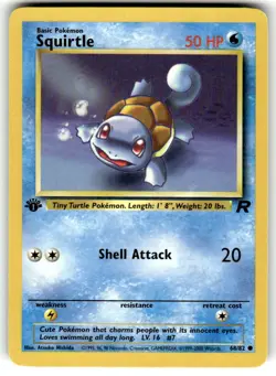 Pokemon TCG Team Rocket (1st Edition) #68/82 Squirtle LP+ - Image 1