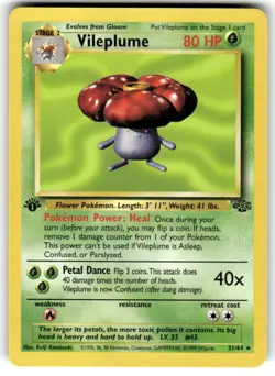 Pokemon TCG Jungle (1st Edition) #31/64 Vileplume (31) LP+ - Image 1