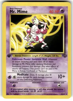 Pokemon TCG Jungle (1st Edition) #22/64 Mr. Mime LP+ - Image 1