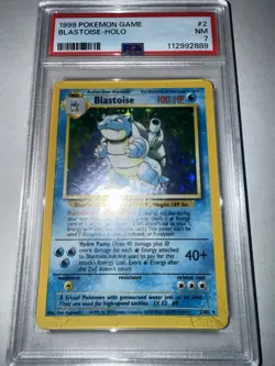 1999 Blastoise Holo Rare Pokemon TCG Card 2/102 Base Set Vintage WOTC PSA 7 NM - Image 1